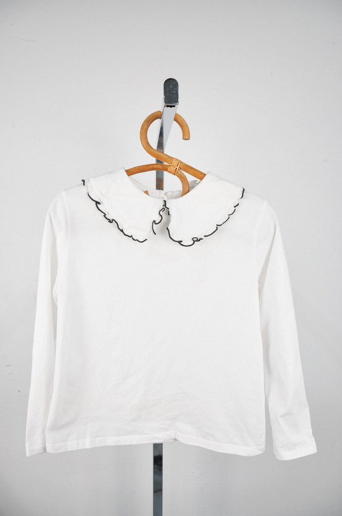 Zara Ruffled Collar Top | Size 10Y