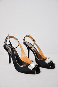 Badgley Mischka Satin High Heels | Size 8.5