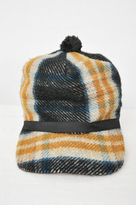 Vintage Plaid Wool Hunting Cap Hat