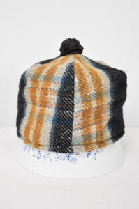 Vintage Plaid Wool Hunting Cap Hat