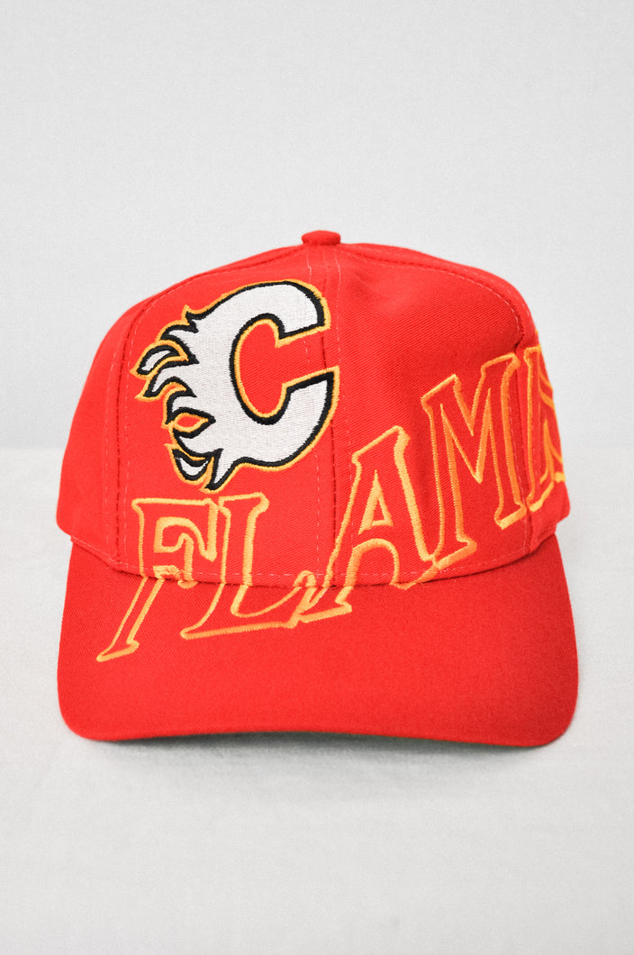 Vintage Calgary Flames Spell-Out Snapback Hat