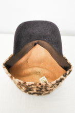 Load image into Gallery viewer, Vintage Fuzzy Angora Cheetah Print Ball Cap Hat