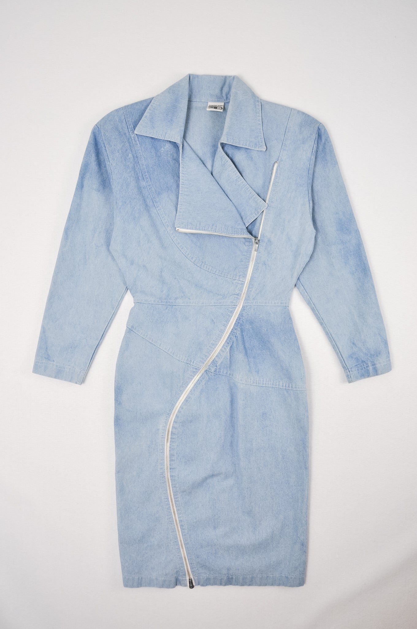 80s Asymmetrical Denim Dress | 24" waist  Sick Jacket