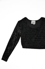 Load image into Gallery viewer, Vintage 90s Velvet Crop Top | Size Small