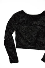 Load image into Gallery viewer, Vintage 90s Velvet Crop Top | Size Small