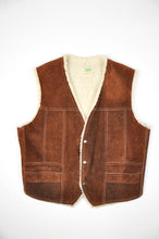 Load image into Gallery viewer, Genuine Leather and Sherpa Vest | Size XL