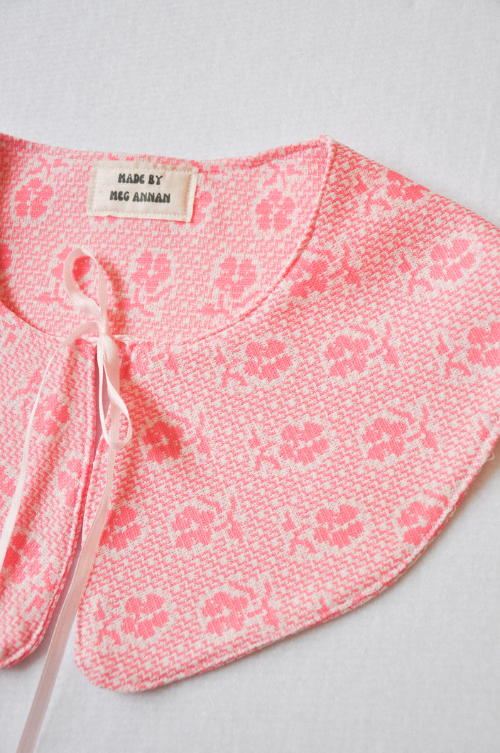 'Pink Floral' Detachable Collar