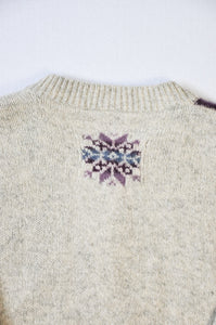 Cardigan en laine réflexions nordiques vintage | Taille S