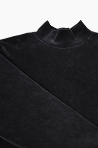Vintage Velvet Mock-neck Long Sleeve | Size S/M