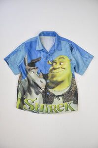 Shrek Button Up T-Shirt | Youth L