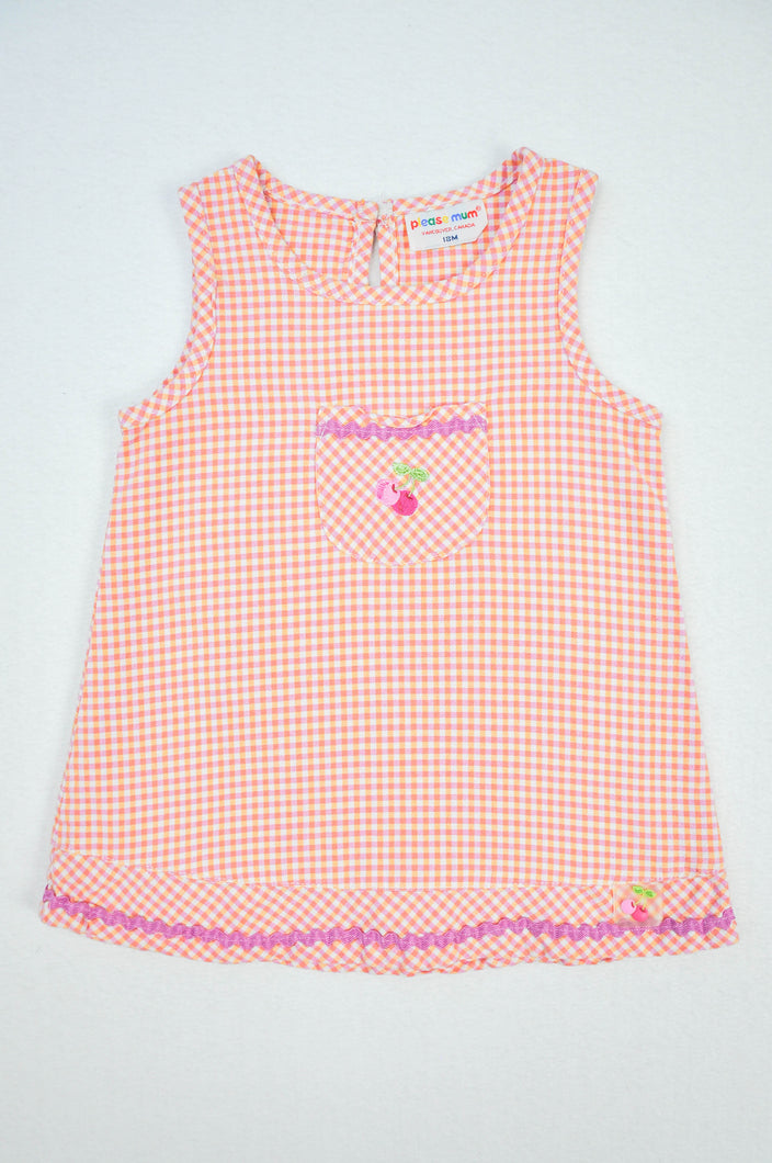 90s Cherry Gingham Dress | Baby 18M