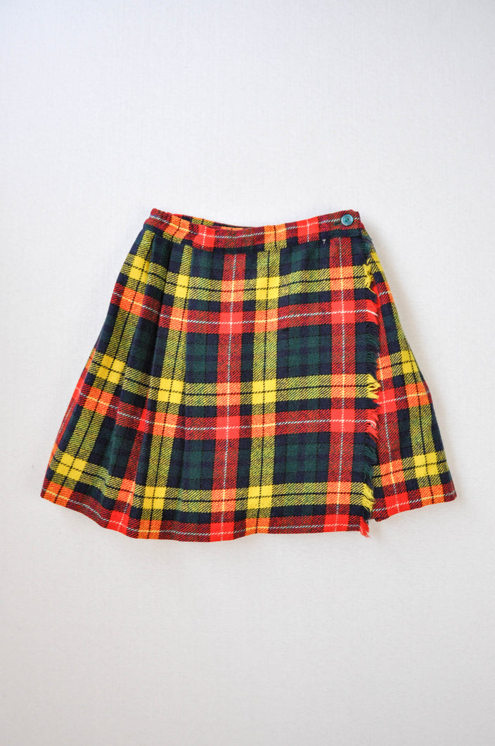 Vintage Wool Pleated Skirt | Youth L