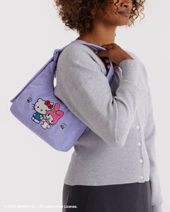 Mini Nylon Shoulder Bag | Embroidered Hello Kitty & My Melody
