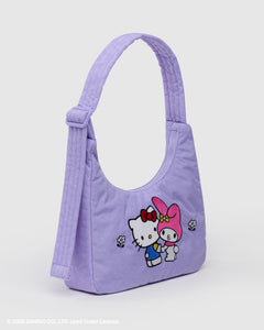 Mini Nylon Shoulder Bag | Embroidered Hello Kitty & My Melody