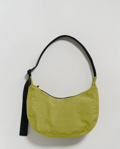Medium Nylon Crescent Bag | Lemongrass