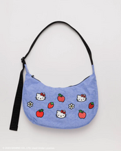 Charger l&#39;image dans la galerie, Medium Nylon Crescent Bag | Embroidered Hello Kitty