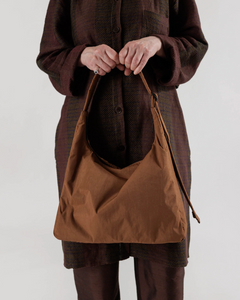 Nylon Shoulder Bag | Brown
