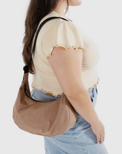 Load image into Gallery viewer, Medium Nylon Crescent Bag | Cocoa