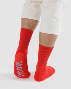 Ribbed Sock | Candy Apple