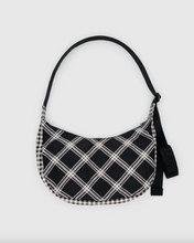 Load image into Gallery viewer, Medium Nylon Crescent Bag | Mixed Plaid
