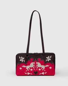Nylon Bowler Bag | Western Appliqué