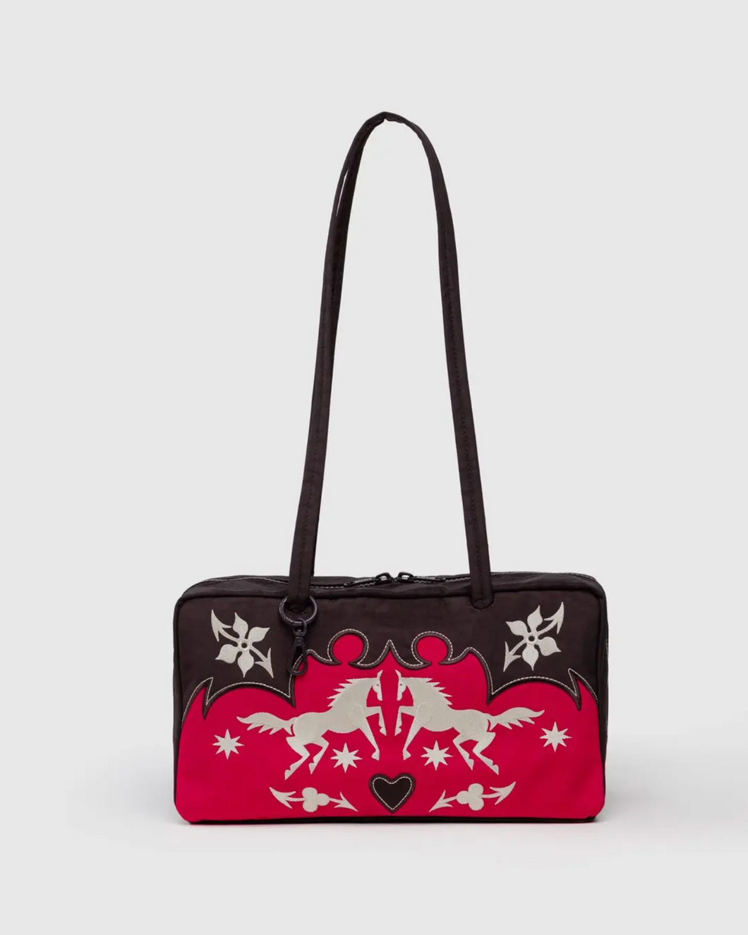 Nylon Bowler Bag | Western Appliqué