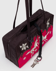 Nylon Bowler Bag | Western Appliqué