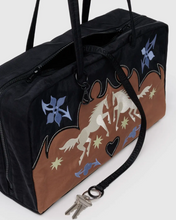 Charger l&#39;image dans la galerie, Medium Nylon Bowler Bag | Western Appliqué