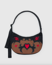 Load image into Gallery viewer, Medium Nylon Crescent Bag | Western Appliqué