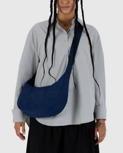 Load image into Gallery viewer, Medium Nylon Crescent Bag | Navy