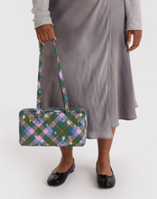 Load image into Gallery viewer, Nylon Bowler Bag | Green Star Plaid