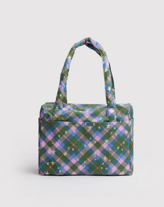 Small Cloud Carry-On | Green Star Plaid