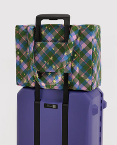 Small Cloud Carry-On | Green Star Plaid