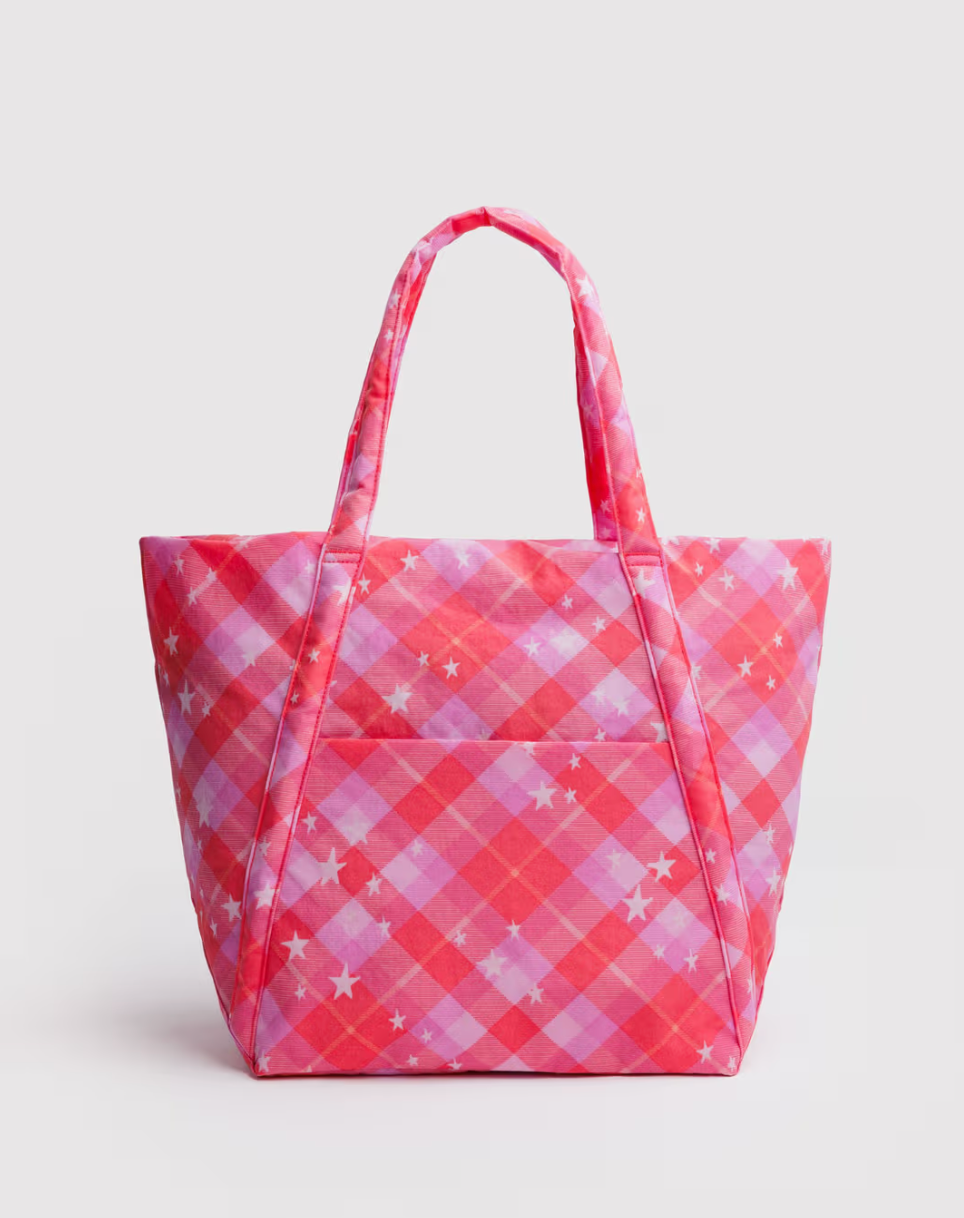 Cloud Bag | Pink Star Plaid