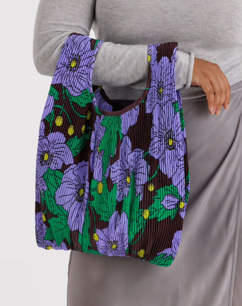 Pleated Baggu | Maroon Poppy