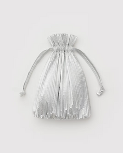Pleated Baggu | Chrome Metallic