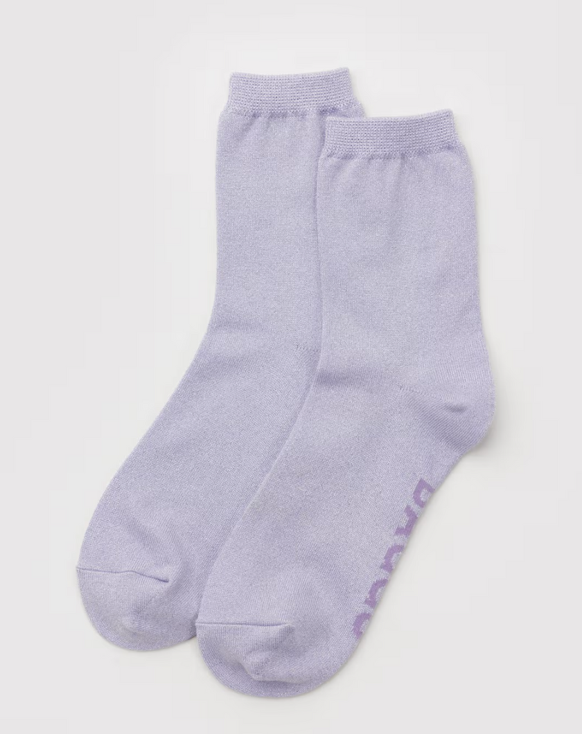 Crew Sock | Lilac Metallic