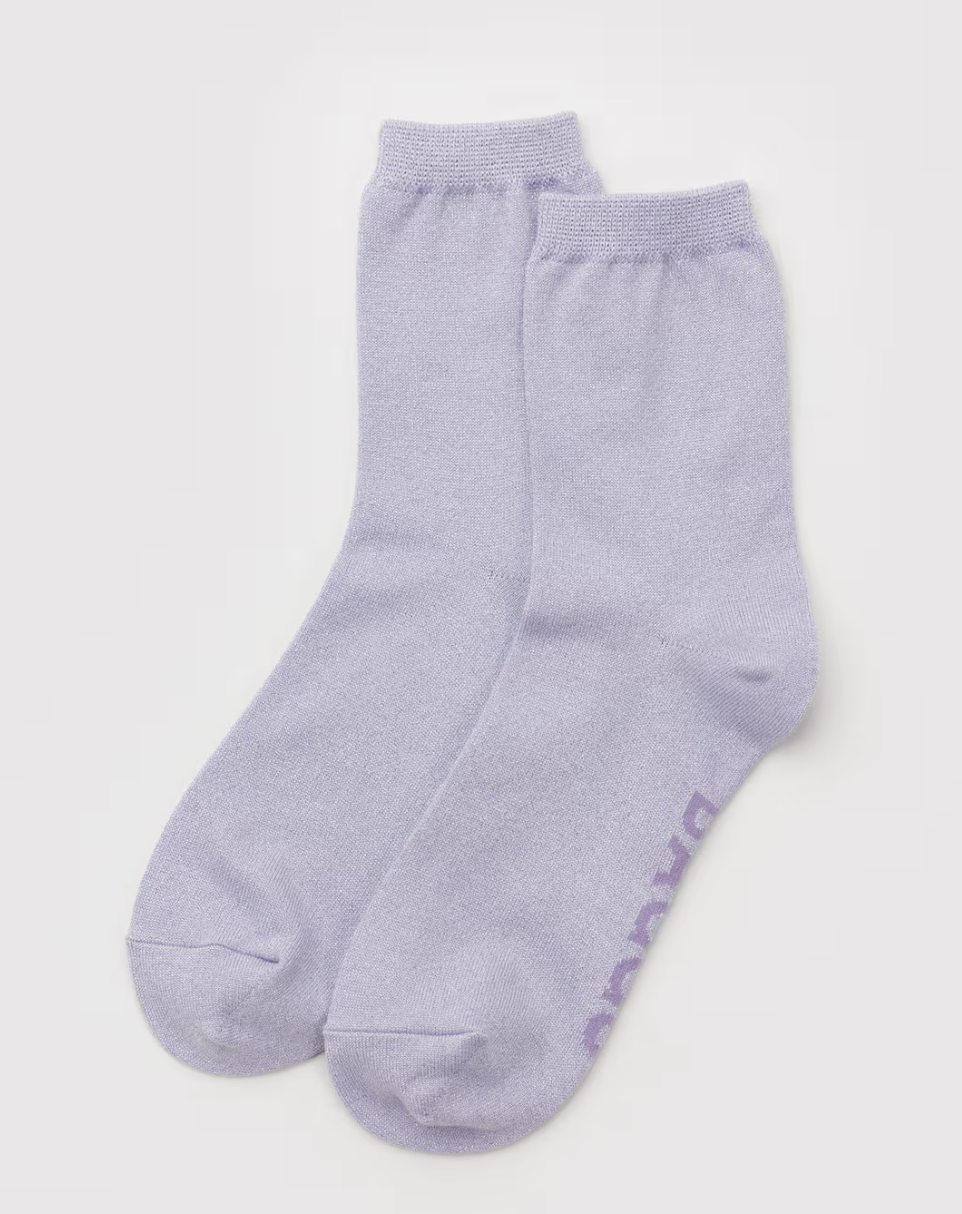 Crew Sock | Lilac Metallic