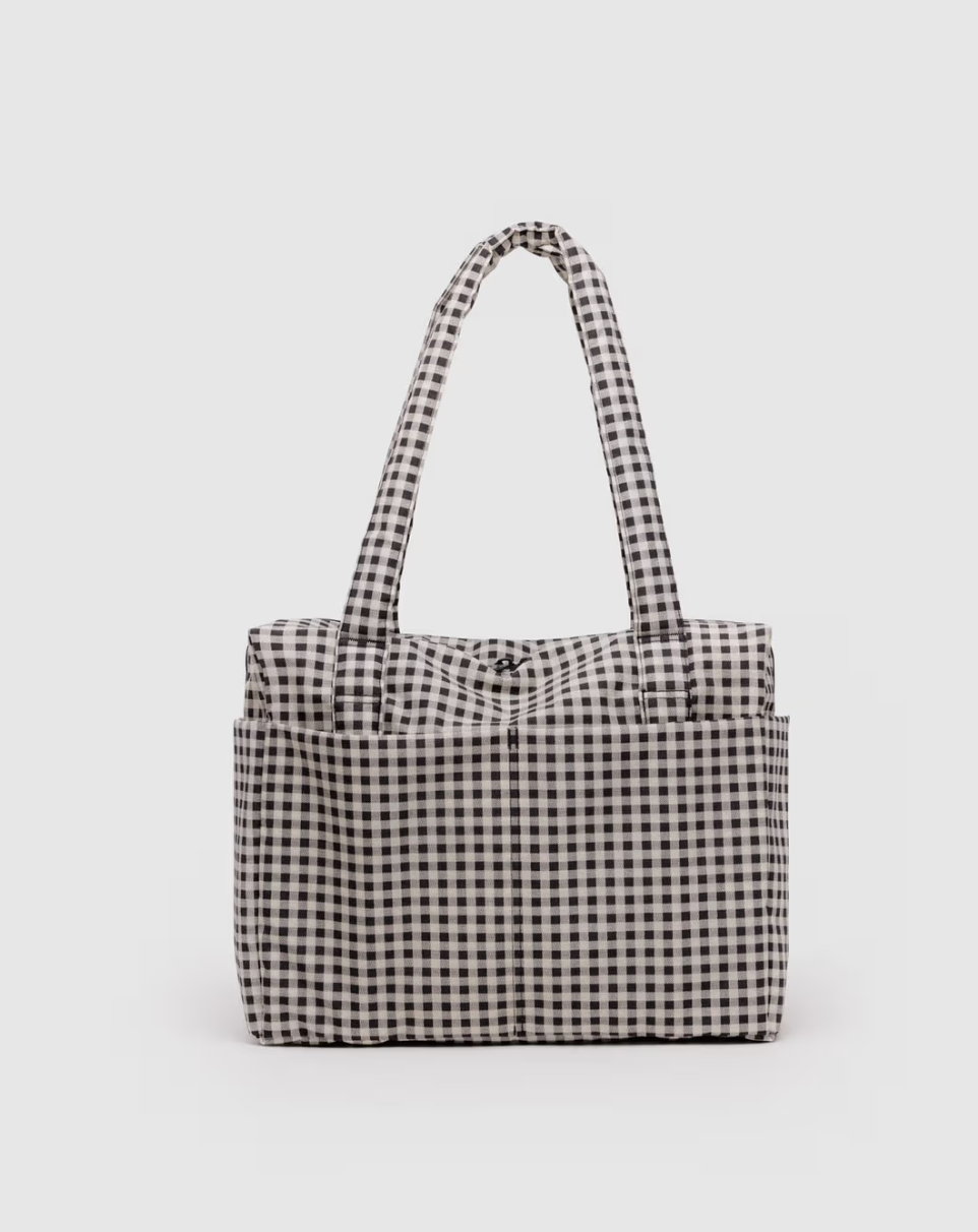Small Cloud Carry-On | Black & White Gingham