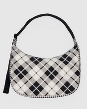 Charger l&#39;image dans la galerie, Large Nylon Crescent Bag | Mixed Plaid