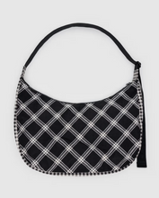 Charger l&#39;image dans la galerie, Large Nylon Crescent Bag | Mixed Plaid