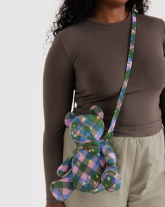 Bear Bag | Green Star Plaid
