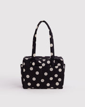 Load image into Gallery viewer, Everyday Cloud Bag | Black and Cream Polka Dot
