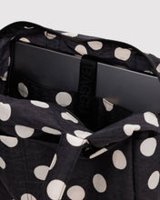 Load image into Gallery viewer, Everyday Cloud Bag | Black and Cream Polka Dot