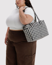 Load image into Gallery viewer, Everyday Cloud Bag | Black and Cream Gingham