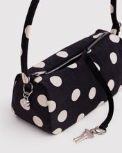 Load image into Gallery viewer, Nylon Loaf Bag | Black and Cream Polka Dot