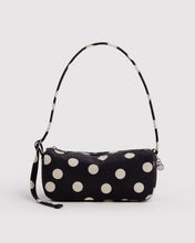 Load image into Gallery viewer, Nylon Loaf Bag | Black and Cream Polka Dot