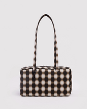 Charger l'image dans la galerie, Nylon Bowler Bag | Blurred Gingham Brown