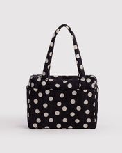 Load image into Gallery viewer, Small Cloud Carry-On | Black and Cream Polka Dot