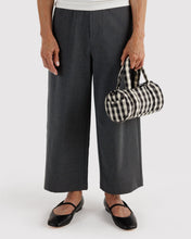 Load image into Gallery viewer, Small Nylon Duffle Bag | Black and Cream Gingham